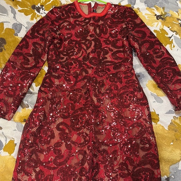 Red sequence jump suit. - Picture 6 of 8